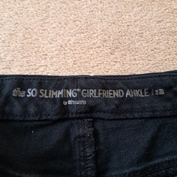 Chico's So Slimming Girlfriend Jeans Women's 8/10 Chicos Size 1 Black Denim Pant - Picture 5 of 14